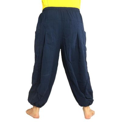 Om Goa Hose mit floralem Druck blau
