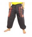 Thai Hose Cottonmix mit Stoff Applikation anthrazit
