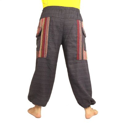 Thai Hose Cottonmix mit Stoff Applikation anthrazit