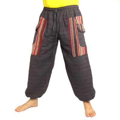 Thai Hose Cottonmix mit Stoff Applikation anthrazit
