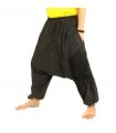 harem pants elephant head print - black