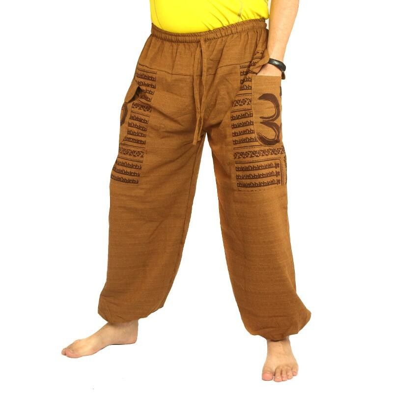 Jing Shop - Goa Om harem pants high cut light brown️