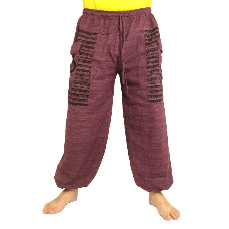 Goa Om Harem Pants Baggy Pants high cut magenta