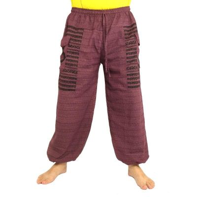 Goa Om pantalon de harem coupe haute magenta