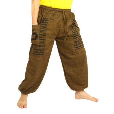 Sarouel de Goa Om, coupe haute, brun
