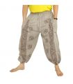 Om Goa pants with floral print grey