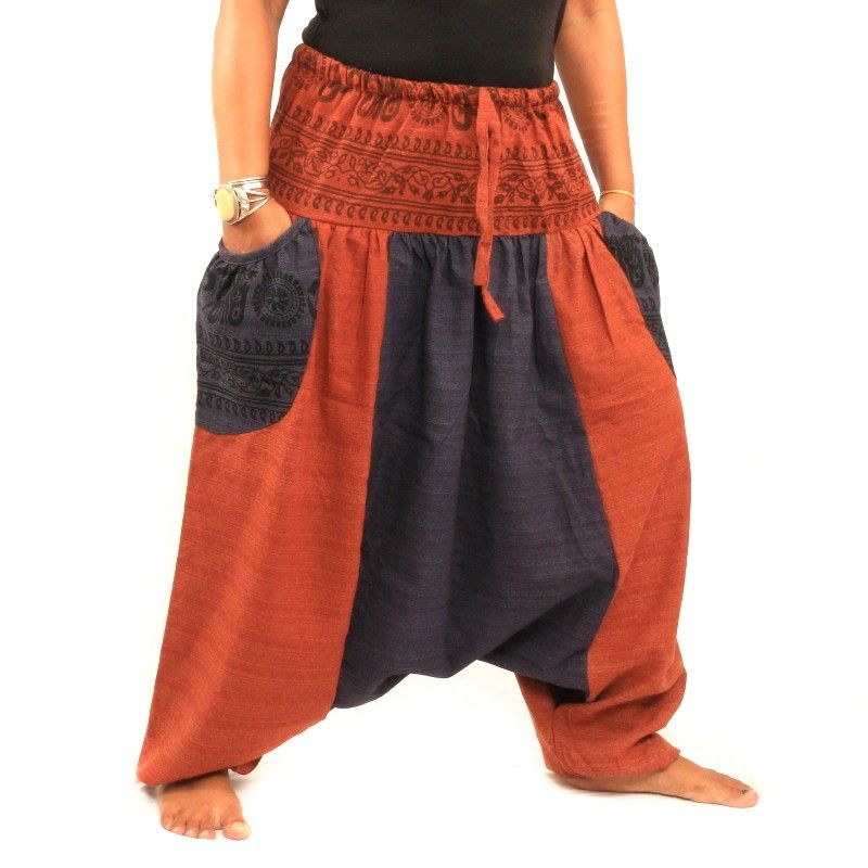 Harem pants with 2 large side pockets