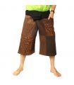Thai Fischerman Patchwork Shorts brown