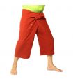 Short Thai fishing pants heavy cotton - dark orange