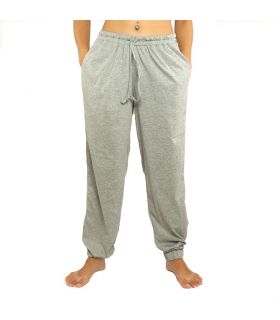 Pantalon gris avec poches latérales en coton stretch