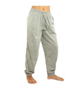 Pantalon gris avec poches latérales en coton stretch