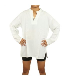 Thai cotton shirt fairtrade white size M