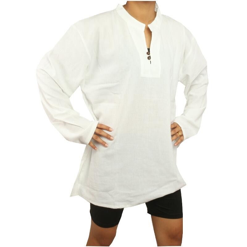Thai cotton shirt fairtrade white size L