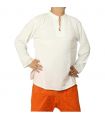 Camisa de algodón tailandesa de comercio justo blanca talla XXL