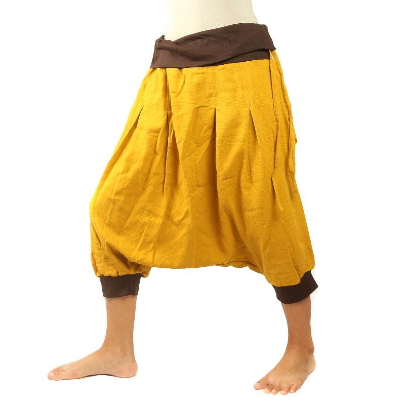 Bloomers women and men with 2 large pockets in the back ocher yellow brown