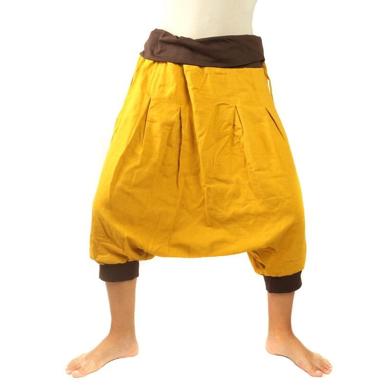 Bloomers women and men with 2 large pockets in the back ocher yellow brown