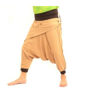 Harem pants with removable pocket