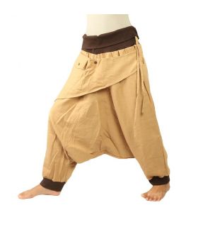 Harem pants with removable pocket