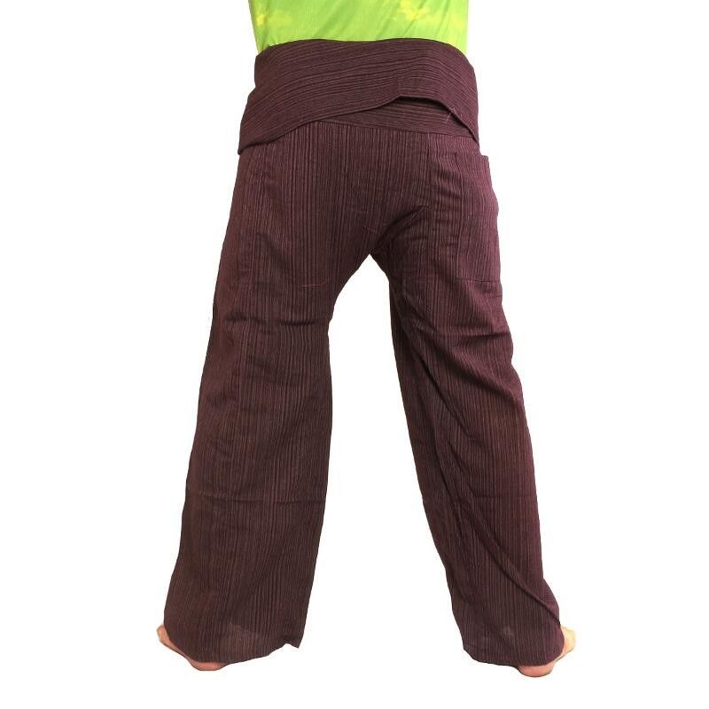 Pantalon de pêcheur thaïlandais Cottonmix extra long - rouge foncé