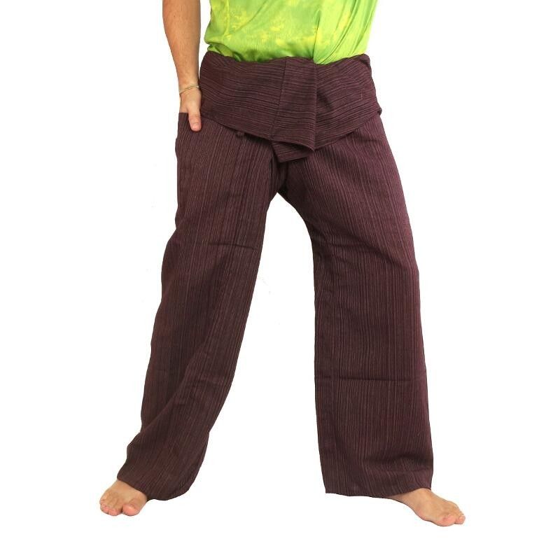 Thai fisherman pants Cottonmix extra long - dark red