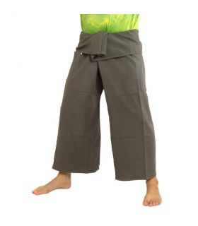 Thai fisherman pants made of heavy cotton - anthracite