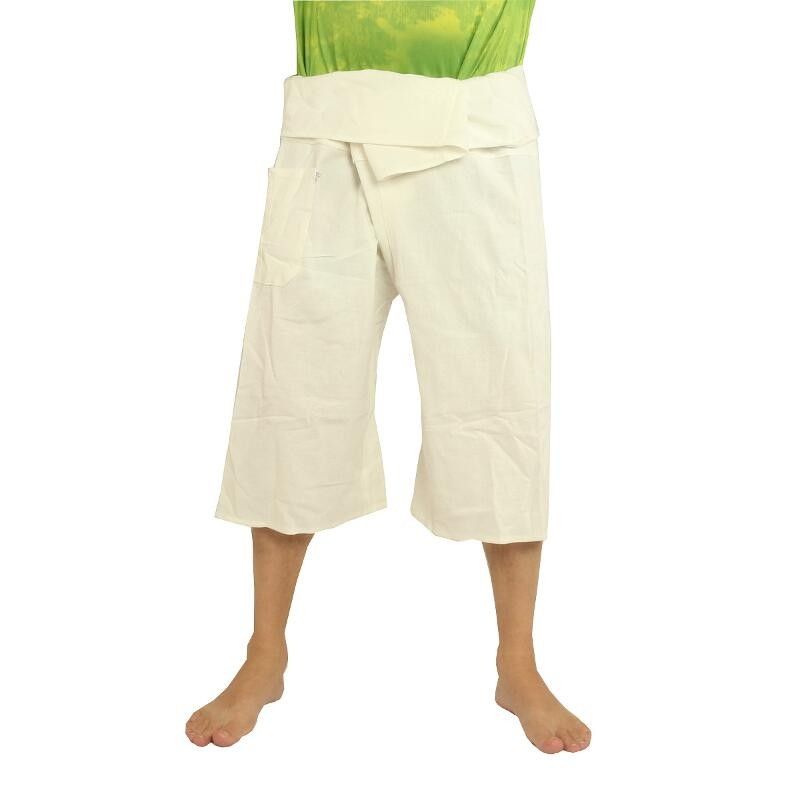 Short Thai Fisherman trousers heavy cotton - undyed