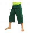 Short Thai fishing pants heavy cotton - green