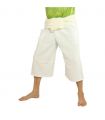 3/5 Thai fisherman pants - two-tone - cotton