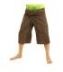 3/5 Pantalones de pescador estilo tailandés - marrón- algodón