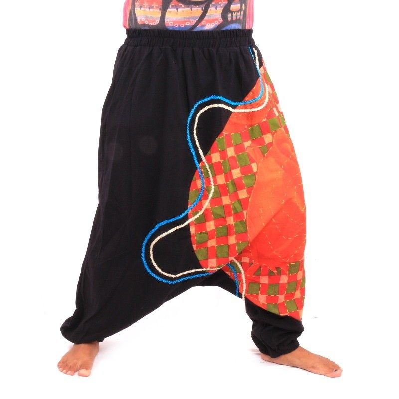 Aladinhose  Ethnodesign - schwarz 