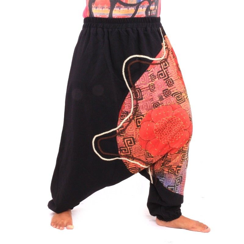 Aladinhose  Ethnodesign - schwarz