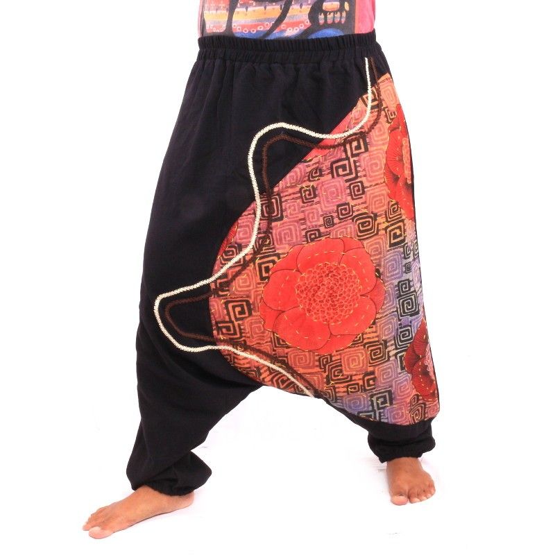 Aladinhose  Ethnodesign - schwarz