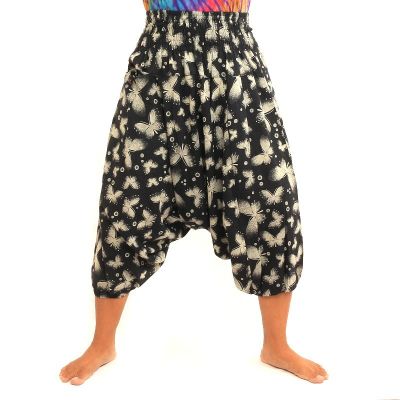 Aladinhose mit Schmetterling schwarz