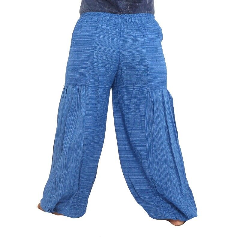 mélange de coton pantalon thaï - bleu