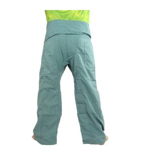 Pantalon de pêcheur thaïlandais Cottonmix extra long - bleu