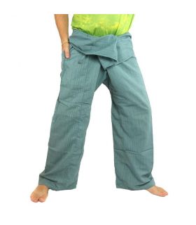 Pantalon de pêcheur thaïlandais Cottonmix extra long - bleu
