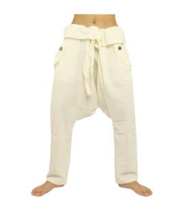 Pantalones - algodón - blanco