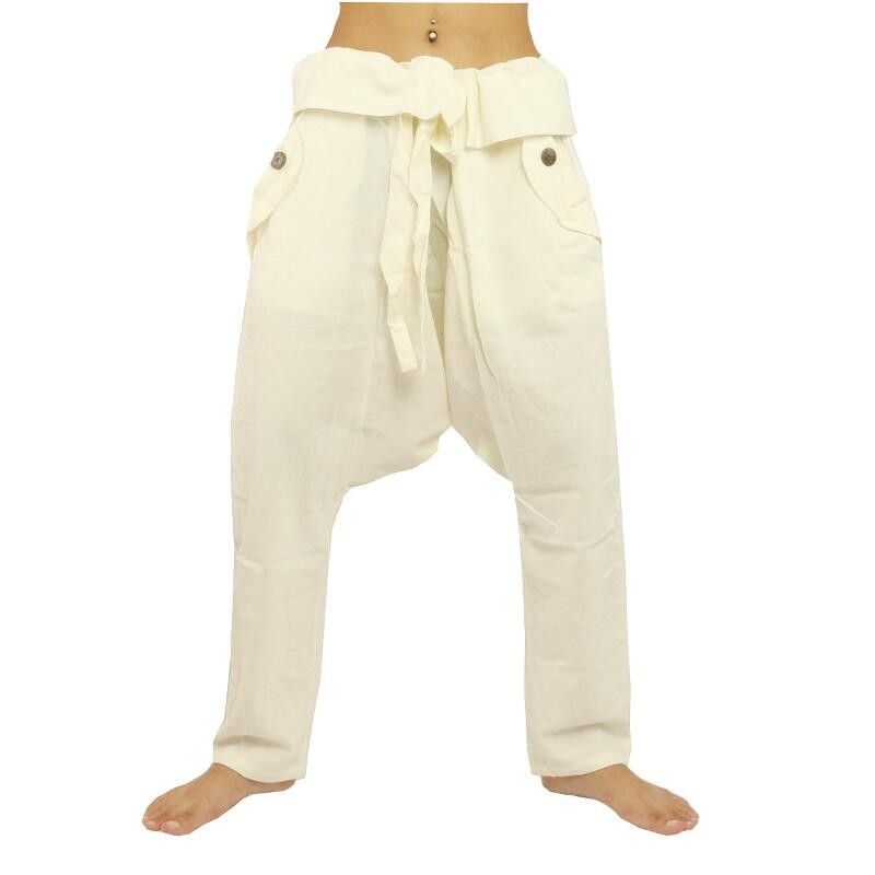 Chillerhose - Baumwolle - weiß