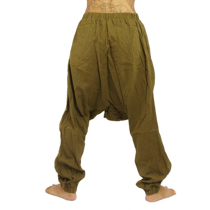 Baggy Pants - green with decorative buttons