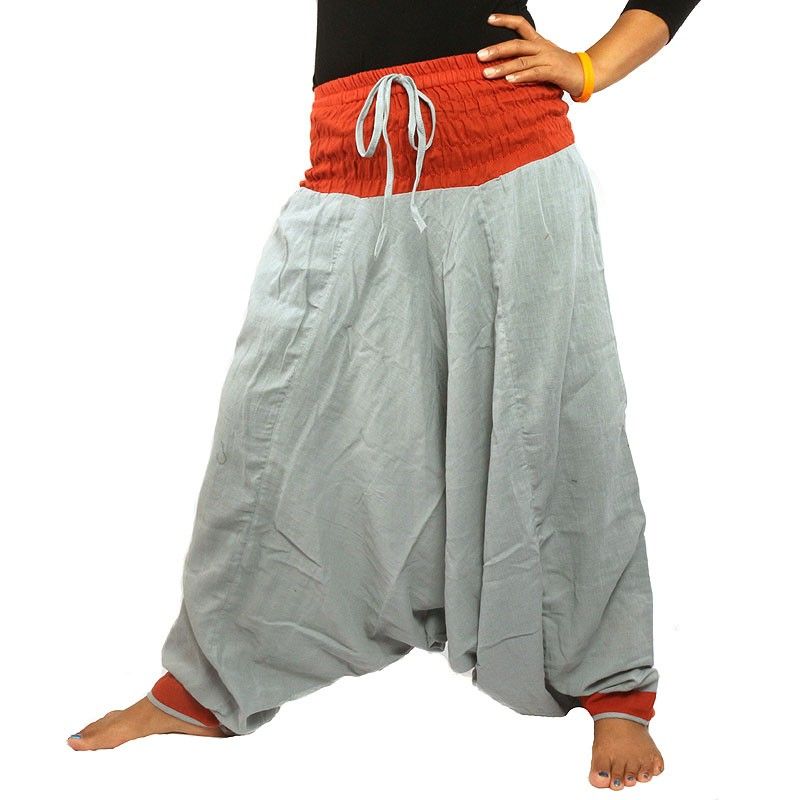 Aladinhose grau rot