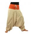 harem pants - beige red
