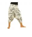 Harem pants printed retro flower design