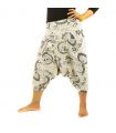 Harem pants printed retro flower design