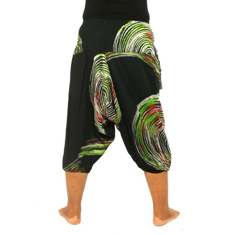Aladinhose bedruckt schwarz Retro Design
