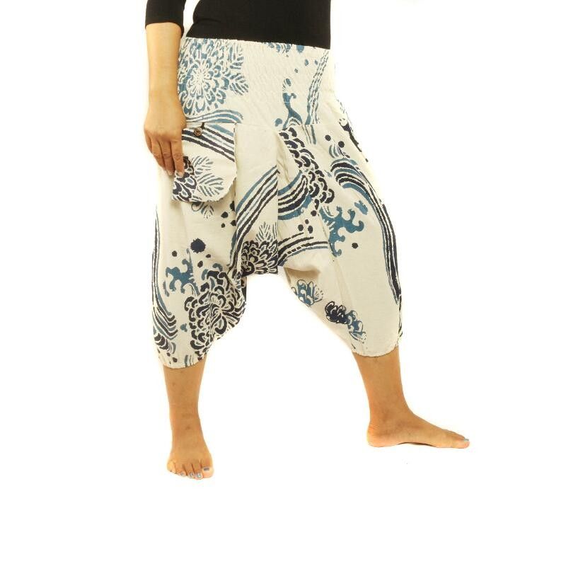 Aladinhose bedruckt Blumen Muster