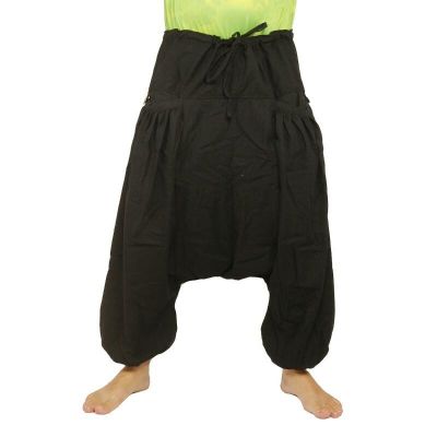 Aladinhose mit 2 tiefen Seitentaschen, schwarz