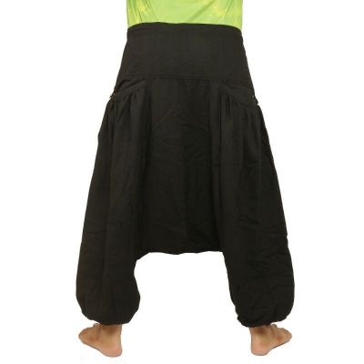 Aladinhose mit 2 tiefen Seitentaschen, schwarz
