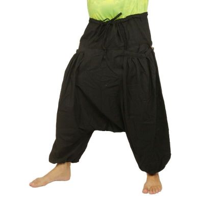 Aladinhose mit 2 tiefen Seitentaschen, schwarz