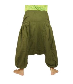 Aladinhose mit 2 tiefen Seitentaschen, grün