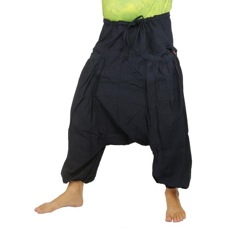 Aladdin pants with 2 deep side pockets, dark blue